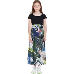 Snow In A City-1-1 Kids  Flared Maxi Skirt by bestdesignintheworld