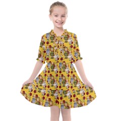 Dindollyellow Kids  All Frills Chiffon Dress