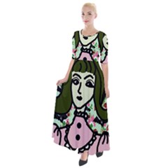 Wicked Witch Wall Half Sleeves Maxi Dress by snowwhitegirl