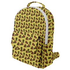 Cute Deer Pattern Yellow Flap Pocket Backpack (small) by snowwhitegirl