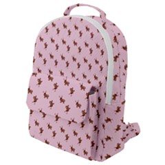 Kawaii Cute Deer Pink Flap Pocket Backpack (small) by snowwhitegirl