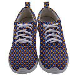 Yellow Circles On A Purple Background Mens Athletic Shoes by SychEva