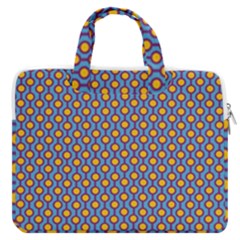 Yellow Circles On A Purple Background Macbook Pro Double Pocket Laptop Bag (large) by SychEva