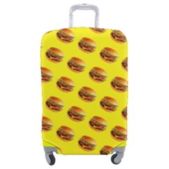 Vector Burgers, Fast Food Sandwitch Pattern At Yellow Luggage Cover (medium) by Casemiro