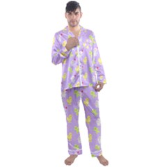 My Adventure Pastel Men s Long Sleeve Satin Pajamas Set by thePastelAbomination