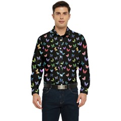 Bright And Beautiful Butterflies Men s Long Sleeve  Shirt by SychEva