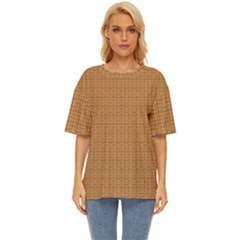 Gridline Tan Oversized Basic Tee