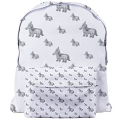 Grey Unicorn Sketchy Style Motif Drawing Pattern Giant Full Print Backpack by dflcprintsclothing