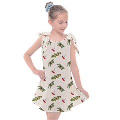 Spruce And Pine Branches Kids  Tie Up Tunic Dress by SychEva