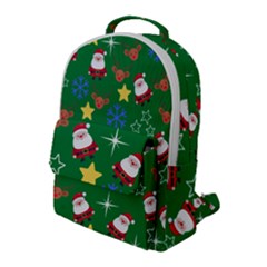 Santa Green Flap Pocket Backpack (large) by NerdySparkleGoth