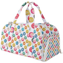 Multicolored Sweet Donuts Burner Gym Duffel Bag by SychEva