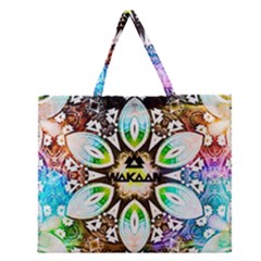 375 Chroma Digital Art Custom Zipper Large Tote Bag by Drippycreamart