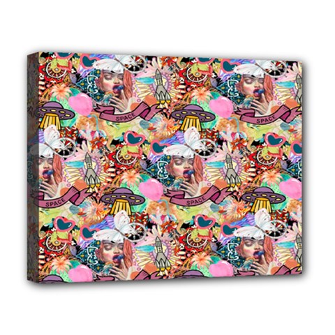 Retro Color Deluxe Canvas 20  X 16  (stretched) by Sparkle