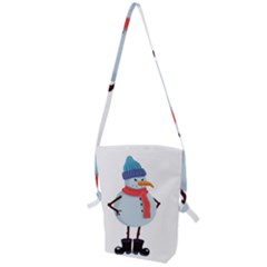 Angry Snowman Folding Shoulder Bag by SychEva