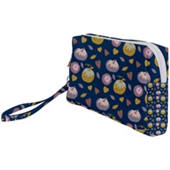 Autumn Pumpkins Wristlet Pouch Bag (small) by SychEva