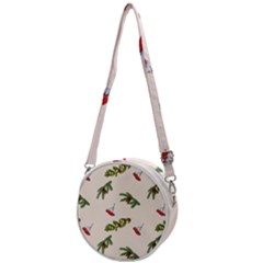 Rowan Branches And Spruce Branches Crossbody Circle Bag by SychEva