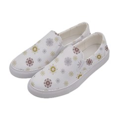 Magic Snowflakes Women s Canvas Slip Ons by SychEva