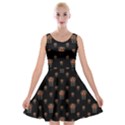 Funny Ugly Bird Drawing Print Pattern Velvet Skater Dress View1