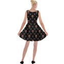 Funny Ugly Bird Drawing Print Pattern Velvet Skater Dress View2