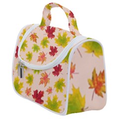 Bright Autumn Leaves Satchel Handbag by SychEva