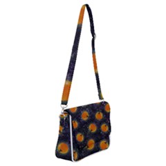 Space Pumpkins Shoulder Bag With Back Zipper by SychEva