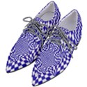 Illusion Waves Pattern Pointed Oxford Shoes View2