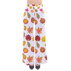 Watercolor Autumn Leaves So Vintage Palazzo Pants by SychEva