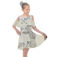 Lemon Balm Kids  Shoulder Cutout Chiffon Dress by Limerence