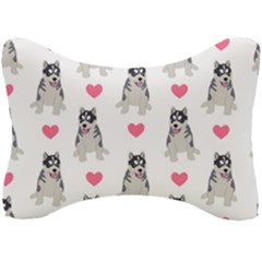 Little Husky With Hearts Seat Head Rest Cushion by SychEva