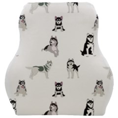 Husky Dogs Car Seat Velour Cushion  by SychEva