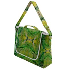 Green Repeats Box Up Messenger Bag by kaleidomarblingart