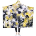 Black, Gray And Yellow Swirls Wearable Blanket View2