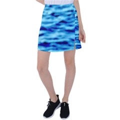 Blue Waves Abstract Series No4 Tennis Skirt by DimitriosArt