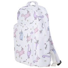 Unicorn Cats Pattern 2 Double Compartment Backpack by Littlebird