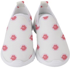 Lips Bubblegum Pattern Kids  Slip On Sneakers by Littlebird