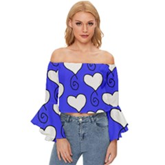 S1e1sue3 Off Shoulder Flutter Bell Sleeve Top by SomethingForEveryone