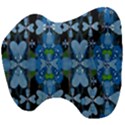 Rare Excotic Blue Flowers In The Forest Of Calm And Peace Head Support Cushion View4