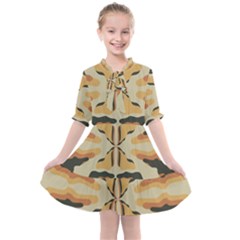 Abstract Pattern Geometric Backgrounds  Abstract Geometric  Kids  All Frills Chiffon Dress by Eskimos