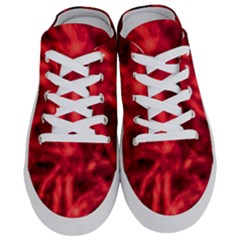 Cadmium Red Abstract Stars Half Slippers