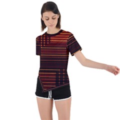 Gradient (97) Asymmetrical Short Sleeve Sports Tee by Sparkle