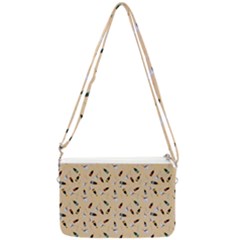 Festive Champagne Double Gusset Crossbody Bag by SychEva