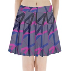 3d Lovely Geo Lines Pleated Mini Skirt by Uniqued