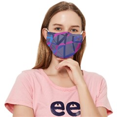 3d Lovely Geo Lines Fitted Cloth Face Mask (adult) by Uniqued