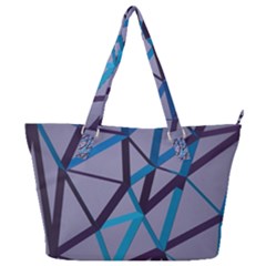 3d Lovely Geo Lines 2 Full Print Shoulder Bag by Uniqued