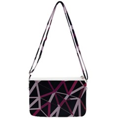 3d Lovely Geo Lines Iii Double Gusset Crossbody Bag by Uniqued