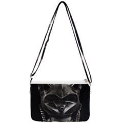 Creepy Women Mannequin Portrait Double Gusset Crossbody Bag by dflcprintsclothing