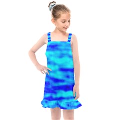 Blue Waves Abstract Series No12 Kids  Overall Dress