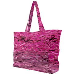 Pink  Waves Flow Series 1 Simple Shoulder Bag by DimitriosArt