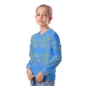 Floral folk damask pattern Fantasy flowers Floral geometric fantasy Kids  Long Sleeve Tee with Frill  View2