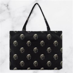 Creepy Head Sculpture With Respirator Motif Pattern Medium Tote Bag by dflcprintsclothing